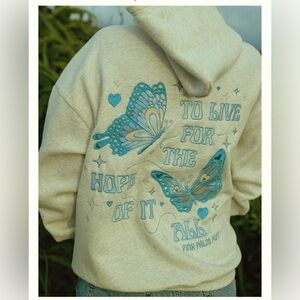 Pink Palm Puff “To Live For the Hope Of It All” Heather Hoodie